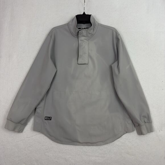 Bylt Basics Men's Elite Fairway Pullover Sweatshirt Large Gray Magnetic Snaps - Picture 6 of 13